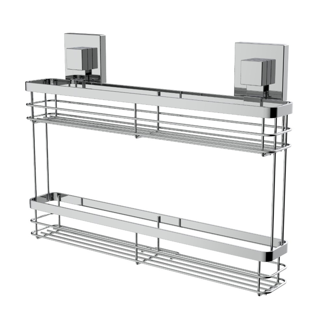 EvoVac Suction Kitchen Double Spice Rack Chrome Howards