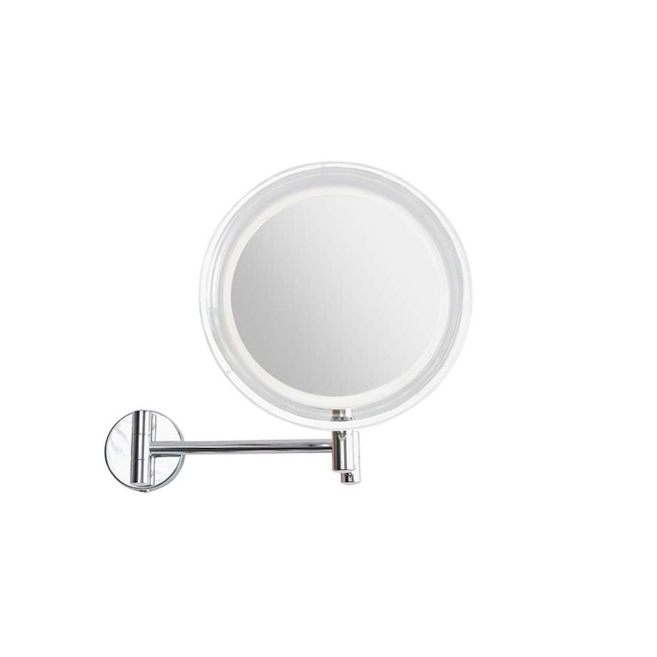LED 5x Magnification Wall Mounted Makeup Mirror Howards Storage