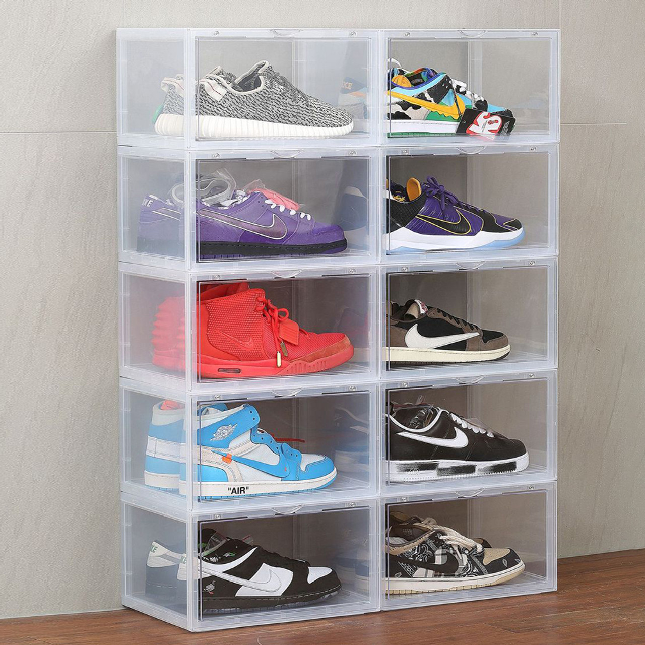 Clear stackable sales shoe drawer