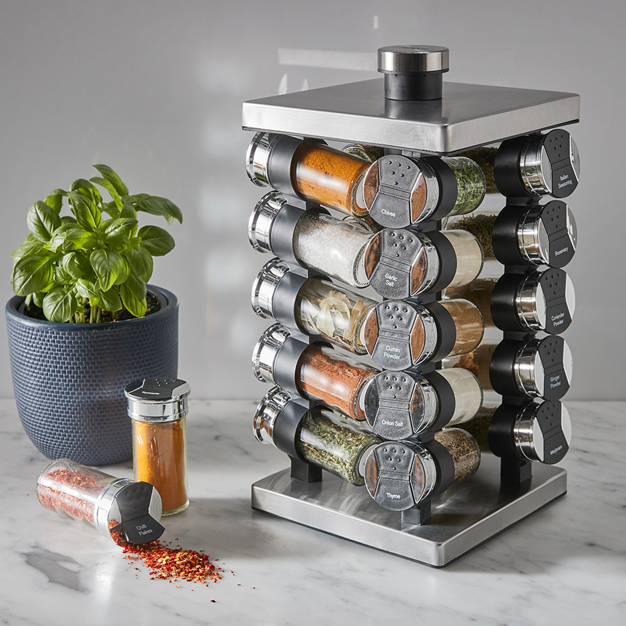 Avanti 20 Jar Revolving Spice Rack with Spices Howards Storage World