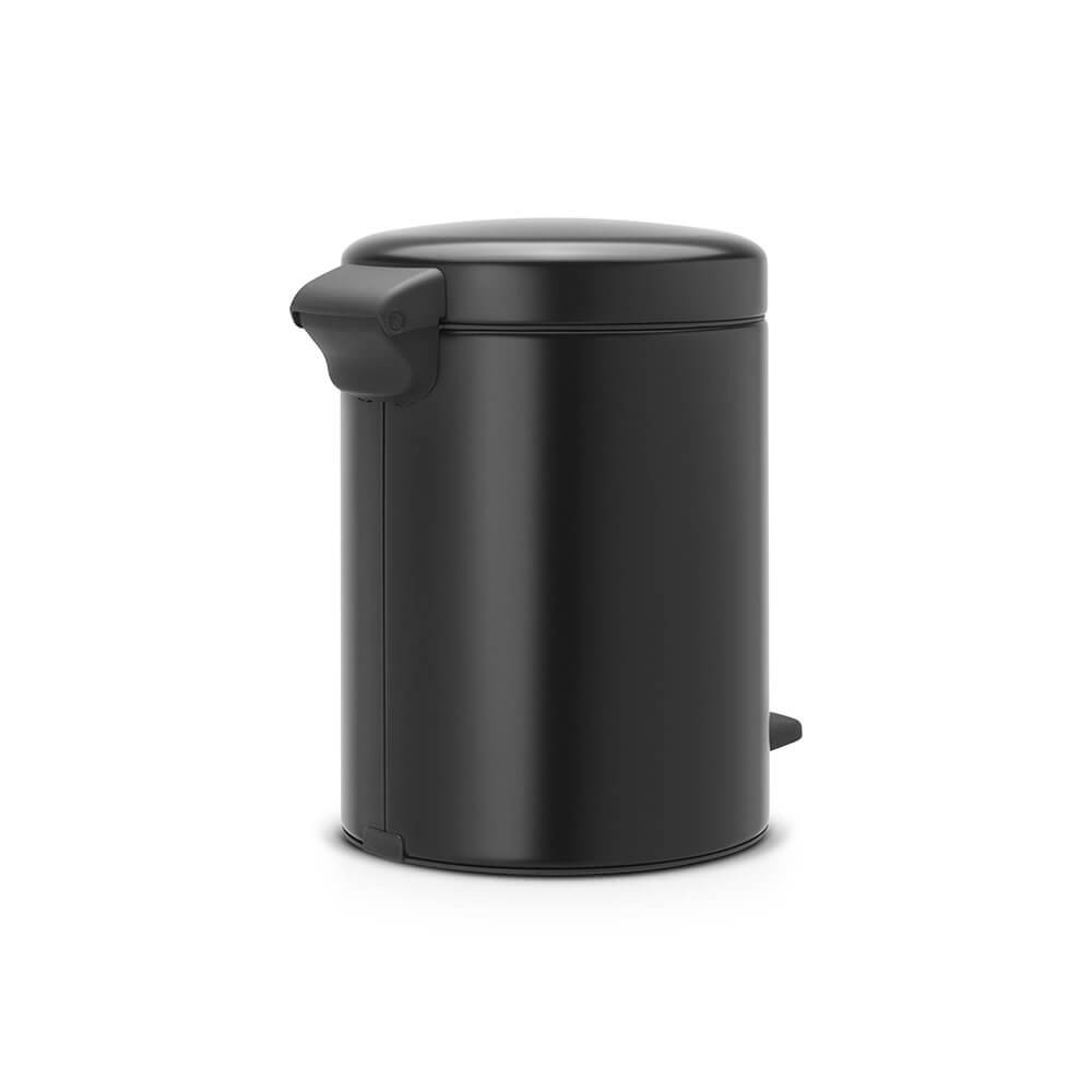 brabantia NewIcon Pedal Bin 3L - Matte Black | Howards Storage World