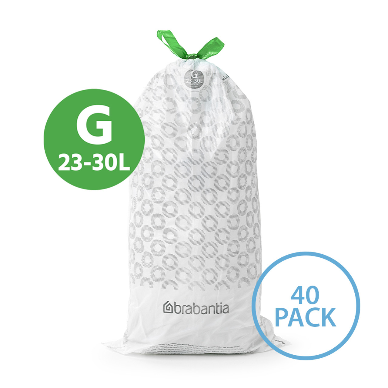 brabantia PerfectFit Bin Bags 30L Code G - 40 Pack