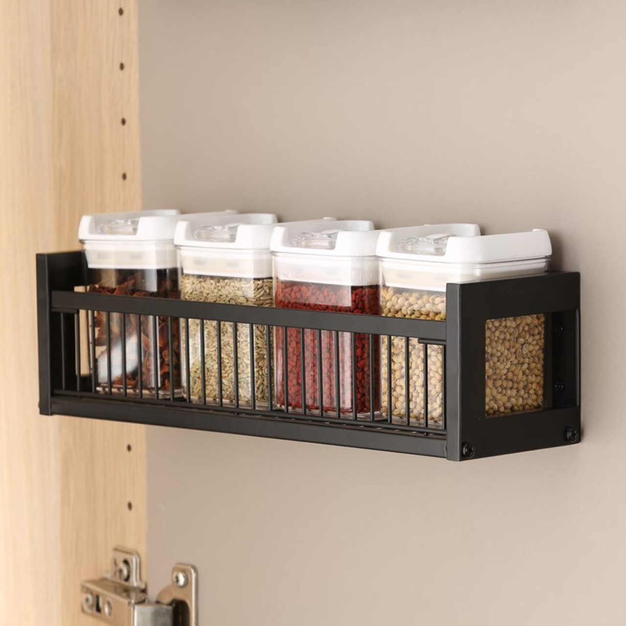 WilliamsWare Wall Mounted Spice Rack Medium Black Howards