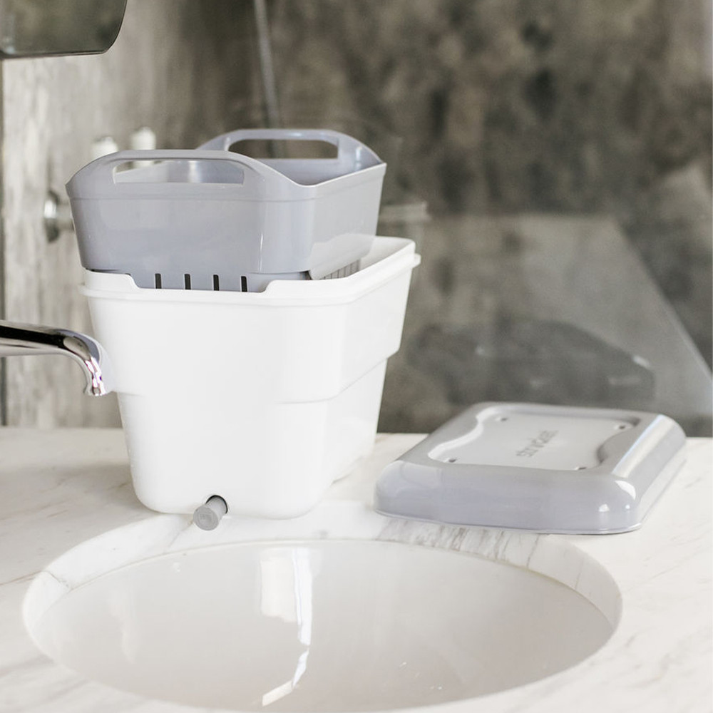 Strucket Mini White Straining Bucket 4.5L Grey Howards Storage World