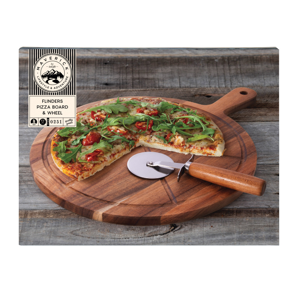 IS Gift Flinders Pizza Board & Wheel Howards Storage World