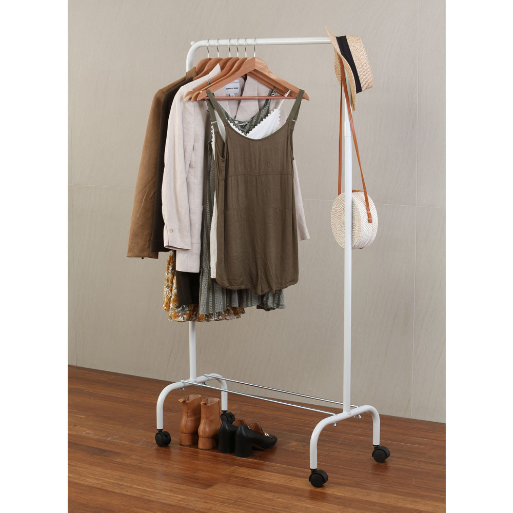 Small Garment Rack White Howards Storage World