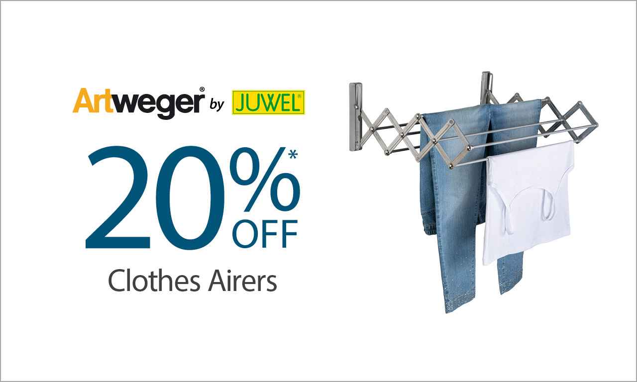 save 20% on artweger clothes airers