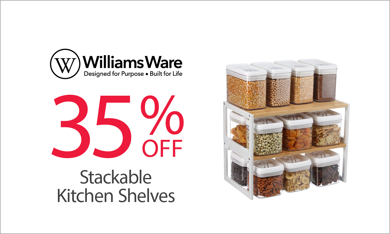 35% off williamsware kitchen shelves
