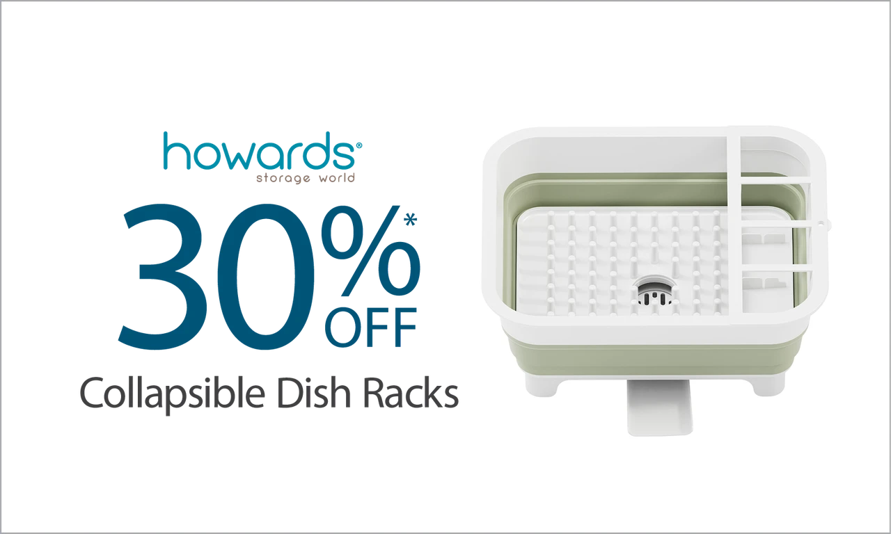 30% off collapsible dish racks