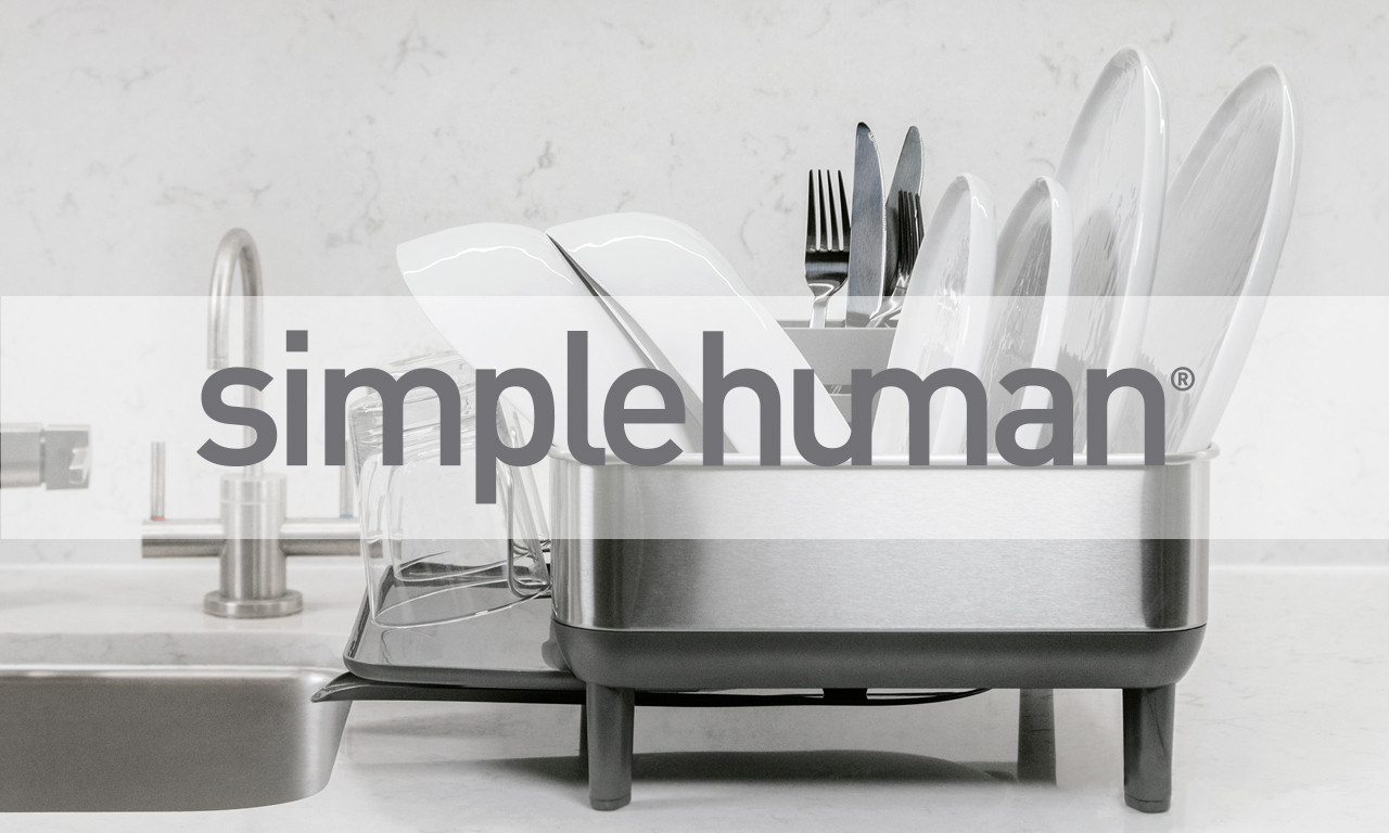 simplehuman Sink Caddy in Brushed Stainless Steel KT1116 - The