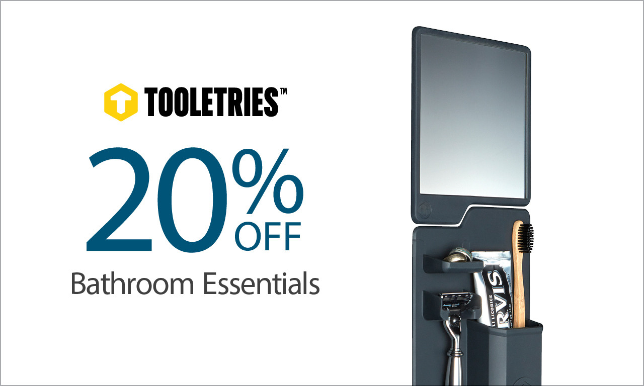 save 20% on tooletries