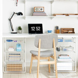 elfa Drawer System 35 Wire Drawer 3 Runner - White