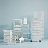 elfa Drawer System 35 Wire Drawer 3 Runner - White