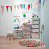 elfa Drawer System 45 Mesh Drawer 2 Runner - White