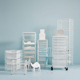 elfa Drawer System 55 Mesh Drawer 2 Runner - White