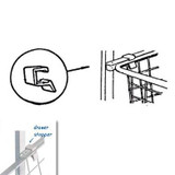 elfa Clear Basket Stoppers x 4