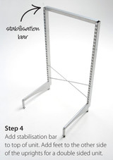 Elfa White Freestanding Upright 1036mm