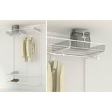 elfa 40 Wire Shelf Basket 607mm Width - White