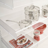 elfa 40 Wire Shelf Basket 607mm Width - White