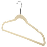 Howards Flocked Hanger with Bar 20 Pack - Cream
