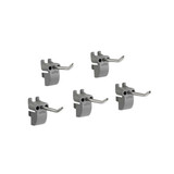 elfa Utility Pegboard Hook Short Tool 5-Pack - Grey