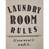 Laundry Room Rules Clothes Hamper
