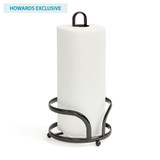 Black Onyx Kitchen Paper Towel Holder with Flat Band