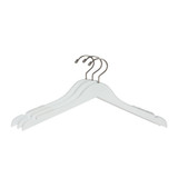 Plastic Hanger with Silicone Pads Pack 3 - White
