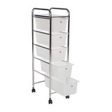 Howards 5 Drawer Storage Trolley - Frosted