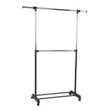 Howards Adjustable 2 Rod Garment Rack Chrome Howards Storage World