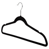 Howards Flocked Hanger with Bar 5 Pack - Black