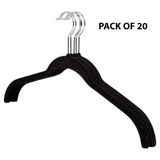 Howards Flocked Hanger 20 Pack - Black