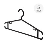 Howards Plastic Multi-Purpose Hanger 5 Pack - Black