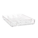 iDesign Linus Cutlery Tray Clear Plastic