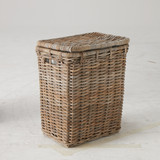 Rattan Rectangular Laundry Hamper Basket with Lid