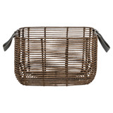 Howards Poly Rattan Rectangular Basket with Handle - Medium