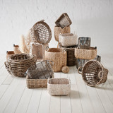 Howards Woven Rectangular Basket Small - White Wash