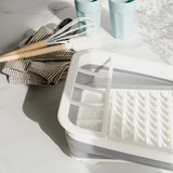 Collapse-A Dish Rack - Grey & White