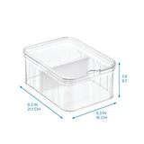 iDesign Crisp Fridge & Pantry Divided Container - Small
