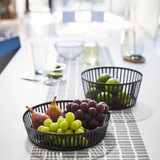 Tower Small Round Fruit Basket - Black