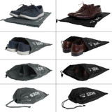 Travel Shoe Bags Set of 2 - Black/Grey