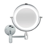 Double Sided Extendable Wall Mounted LED Mirror 2x Magnification