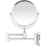 Double Sided Extendable Wall Mounted LED Mirror 2x Magnification