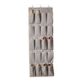 Howards Textured Fabric Over the Door Shoe Organiser