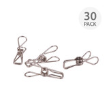Large Stainless Steel Pegs with Hemp Bag - 30 Pack