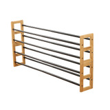 Williamsware Bamboo Two-Tier Expandable Shoe Rack - Black