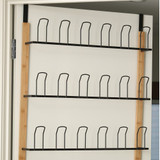 Williamsware Bamboo & Wire Over the Door Shoe Rack - Black