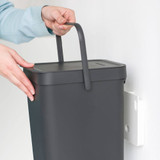 brabantia Sort & Go Waste Bin 12L - Grey