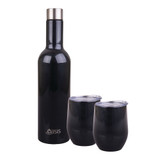 Oasis 3 Piece Stainless Steel Insulated Wine & Cup Set