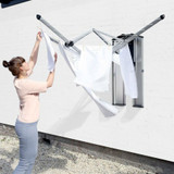 brabantia 24m WallFix Wall Mounted Clothes Dryer with Stainless Steel Storage Box
